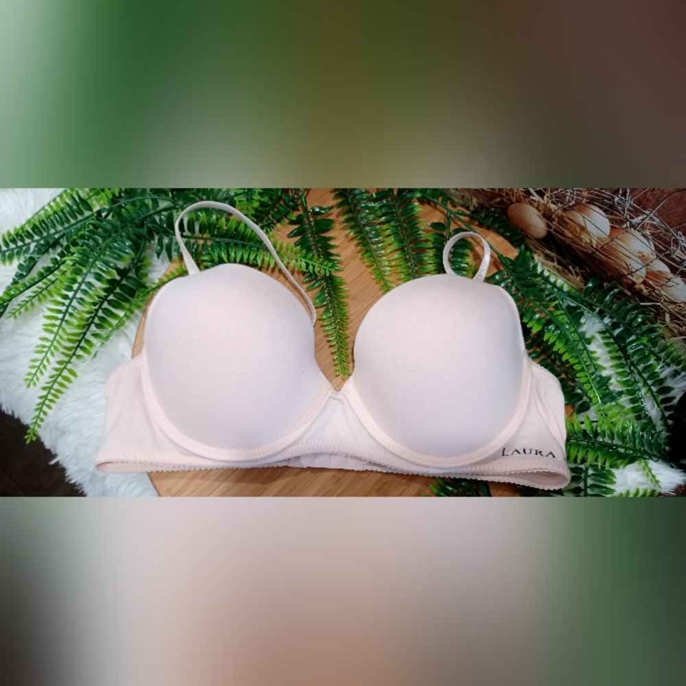 Laura Ashley Soft Pink Underwire Lightly Padded Bra 36C #0514